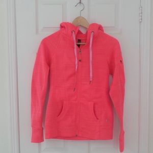 🦩 Neon Coral Active Zip Jacket w/ Hood